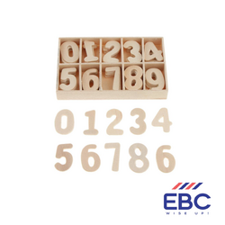 Wooden Numbers 0 to 9 4pcs each RAW381